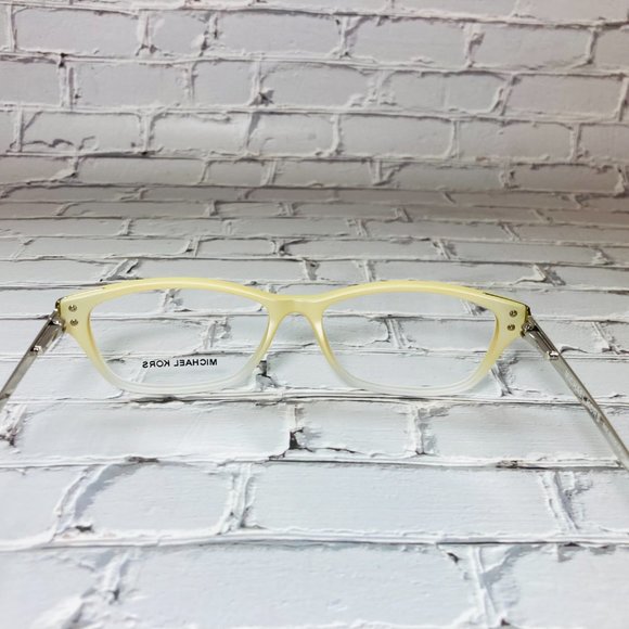 Michael Kors Rectangular Ivory Silver Eyeglasses Frames NWOT - Picture 4 of 12